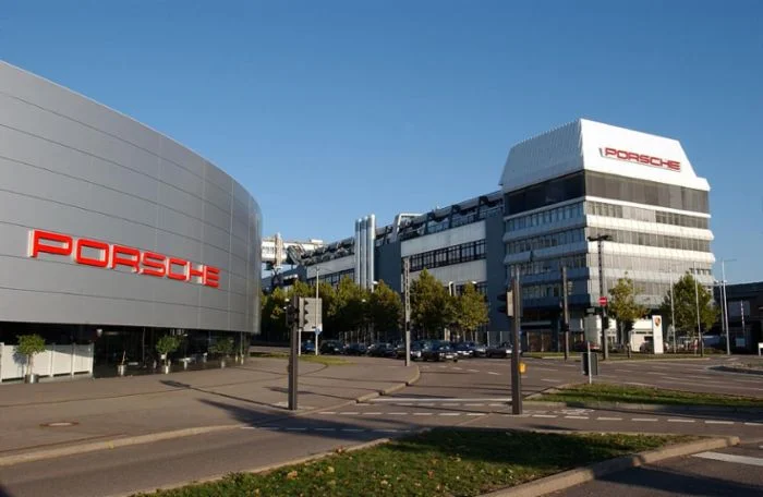 Porsches huvudkontor i Zuffenhausen, nära Stuttgart i Tyskland